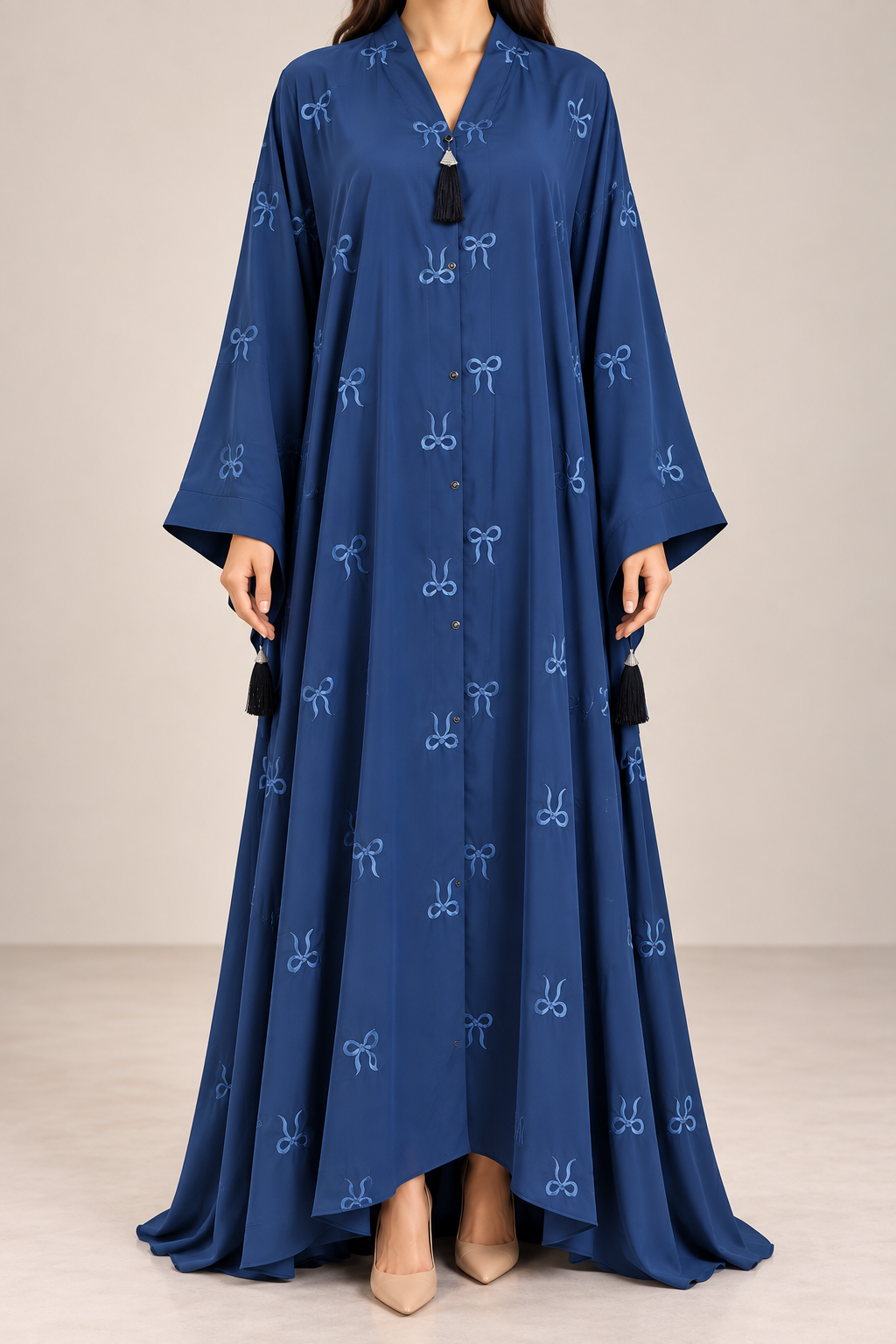 Ribbon Bloom Abaya