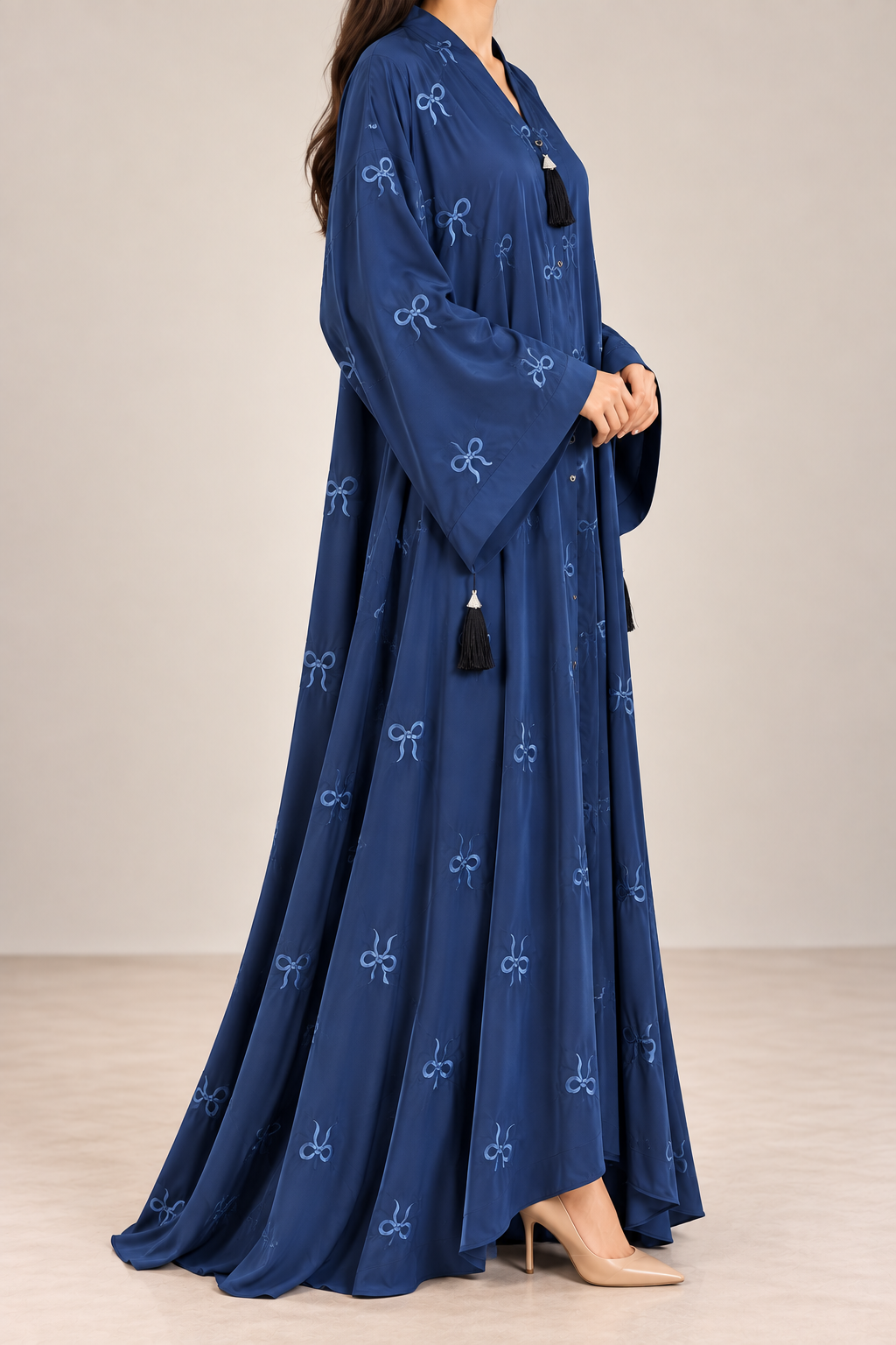 Ribbon Bloom Abaya