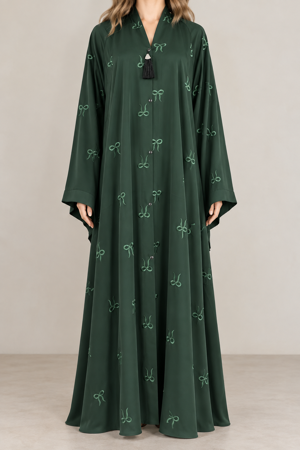 Ribbon Bloom Abaya