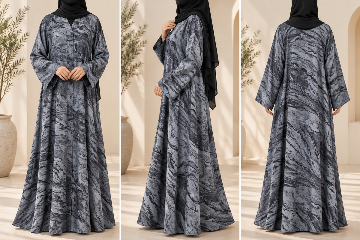 Marble Flow Abaya