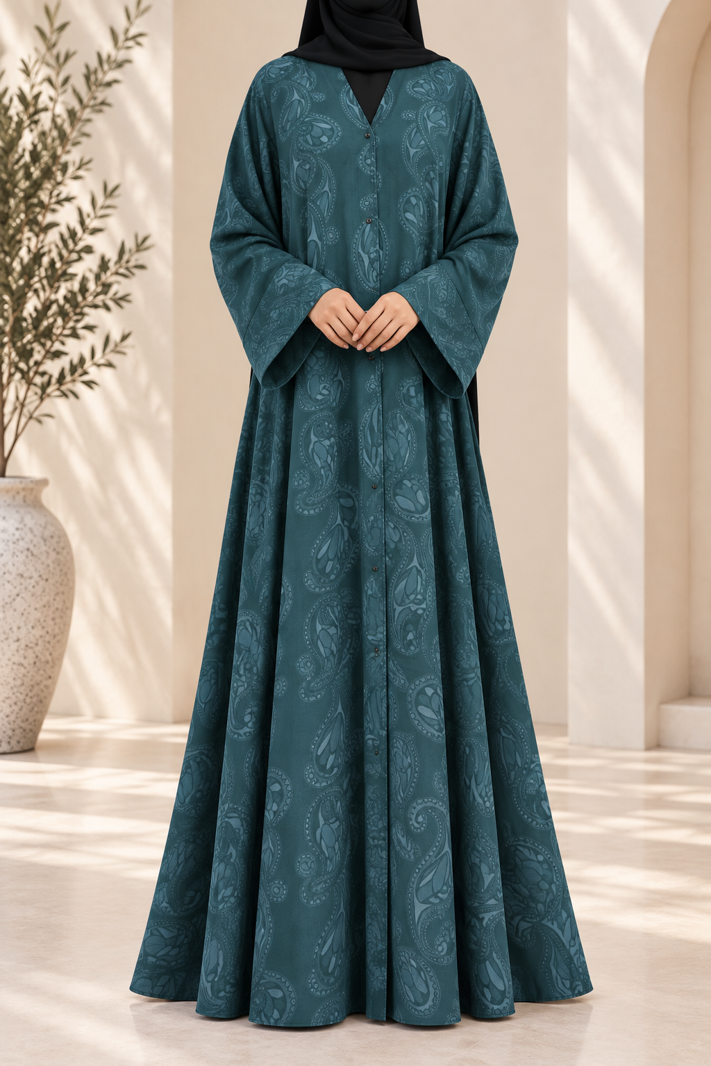 Paisley Drift Abaya
