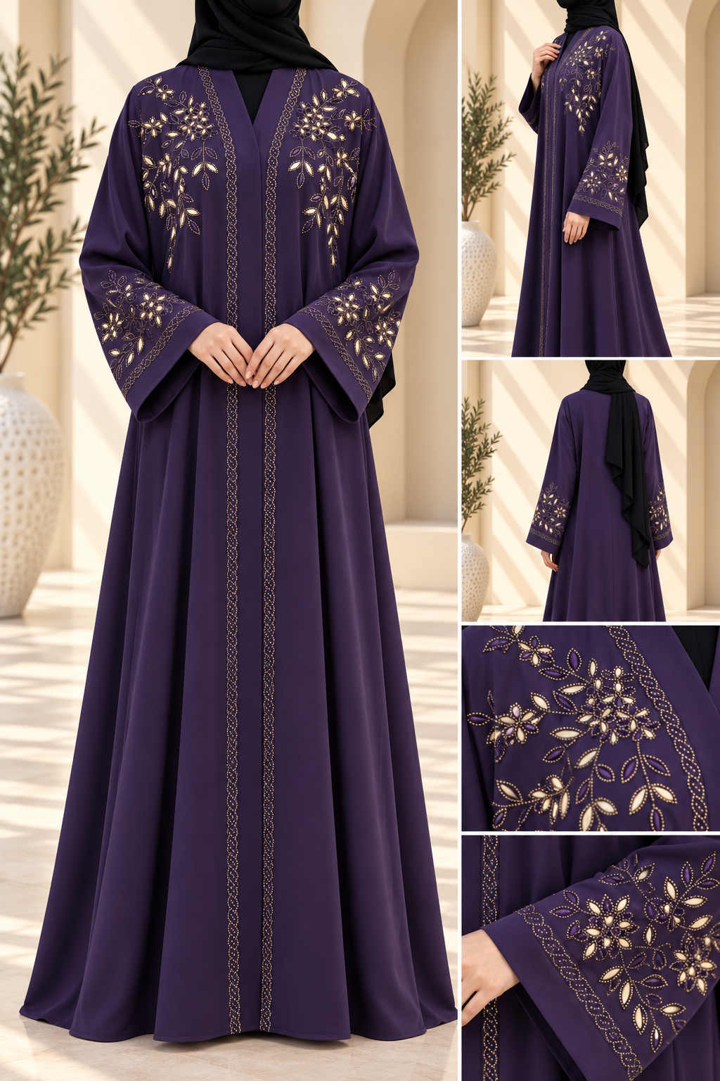 Gilded Leaf Abaya