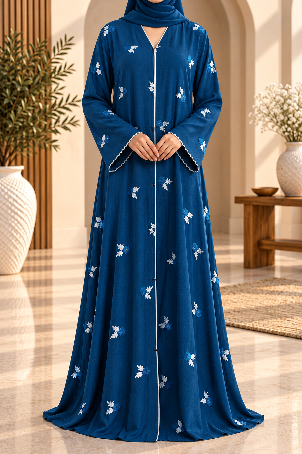 Rosebud Stitch Abaya