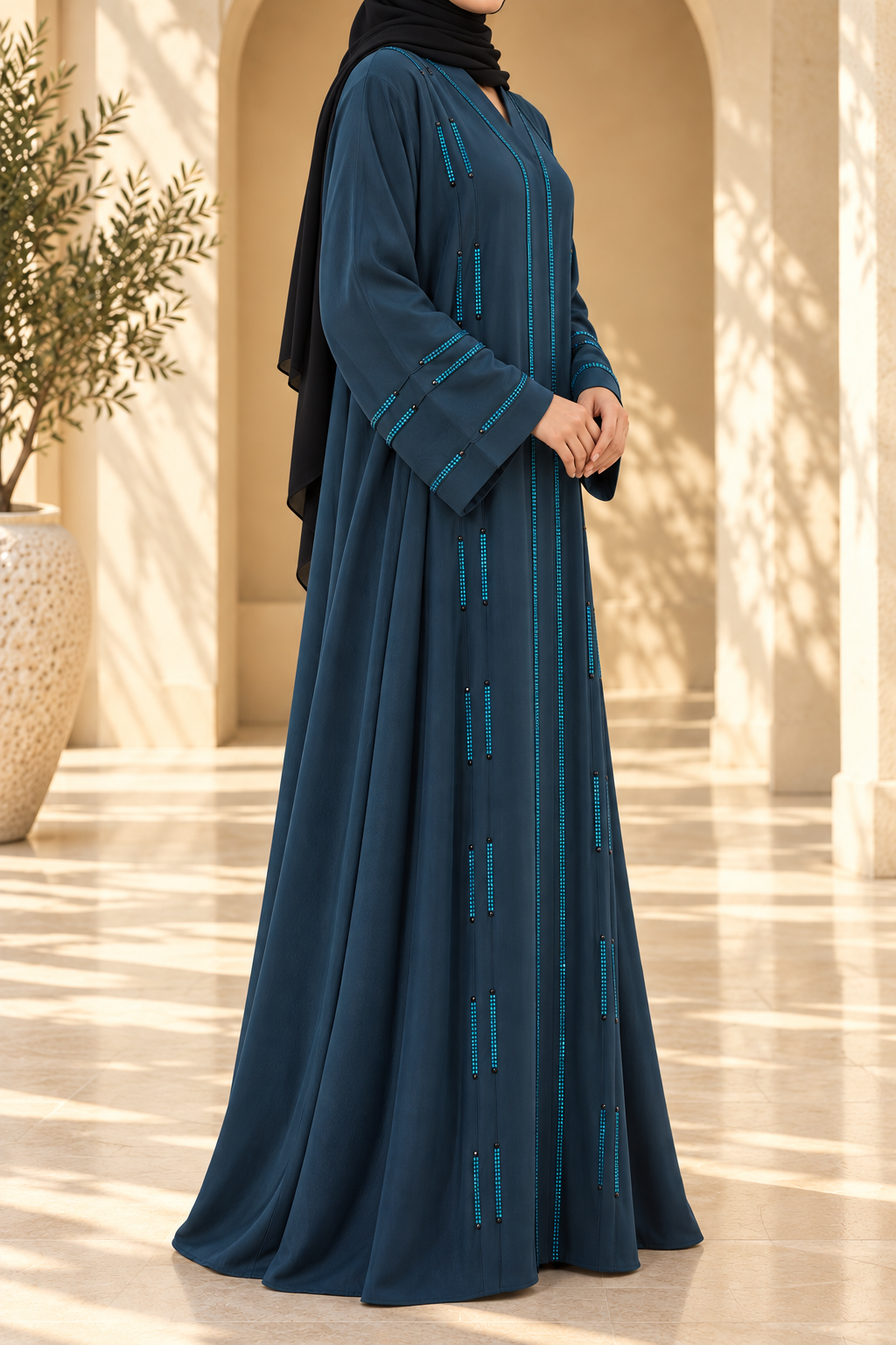 Ocean Gleam Abaya