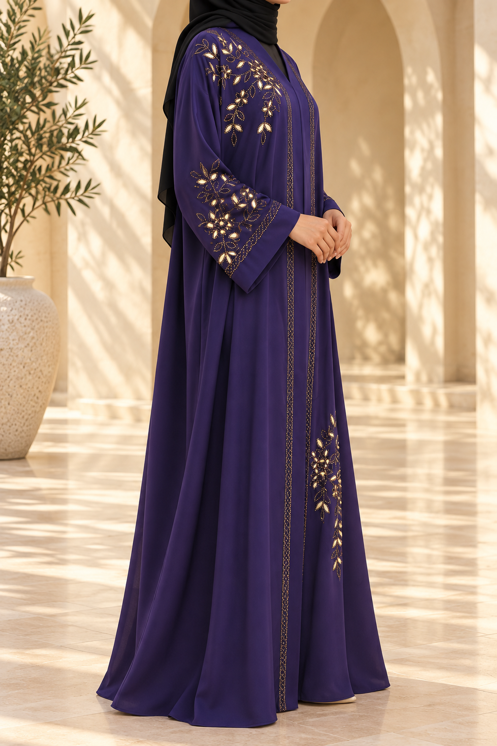 Gilded Leaf Abaya