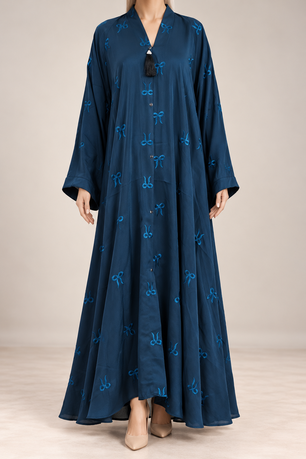 Ribbon Bloom Abaya