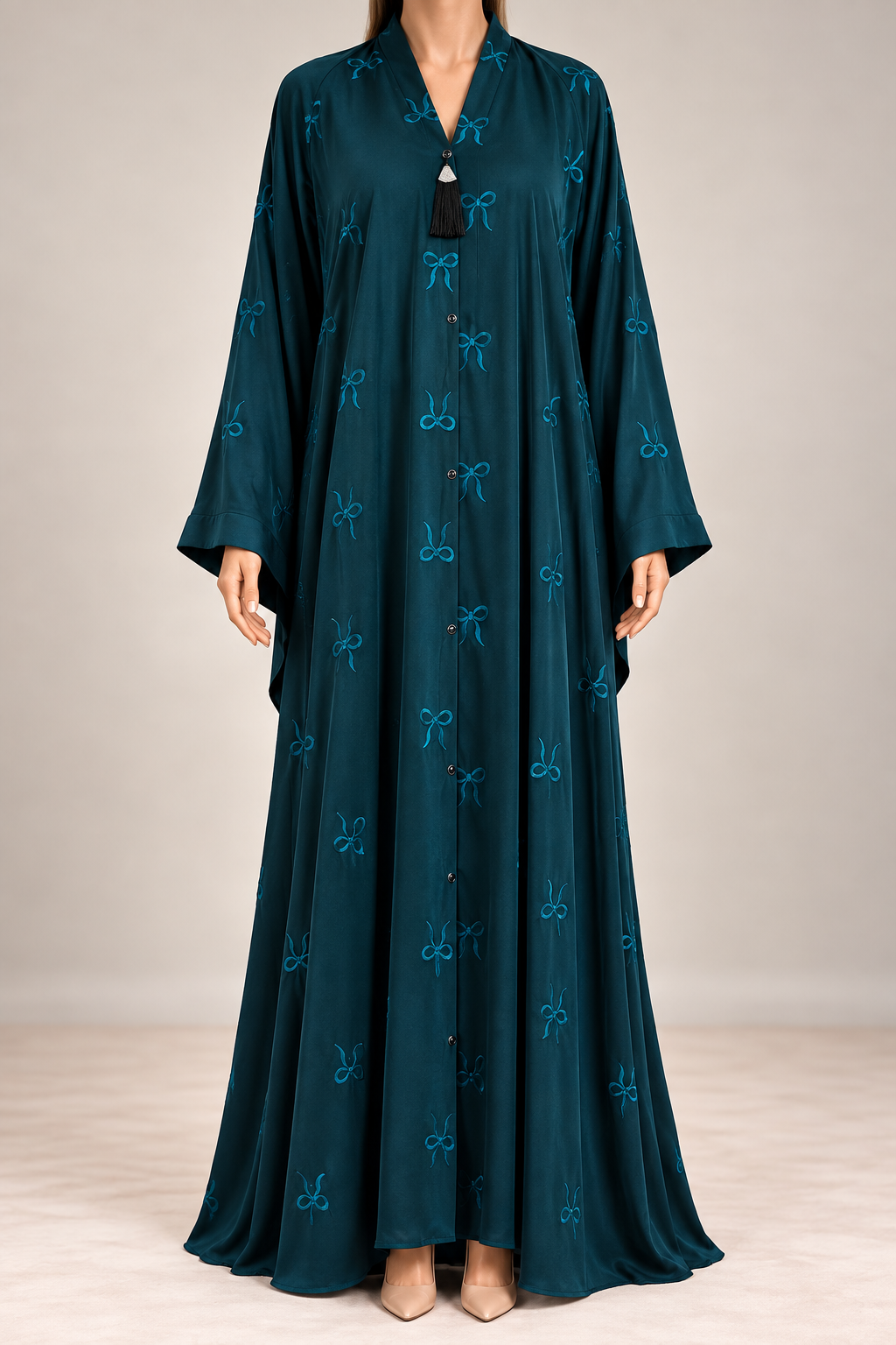 Ribbon Bloom Abaya