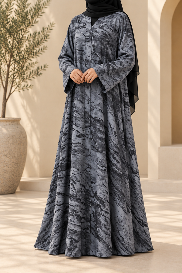 Marble Flow Abaya