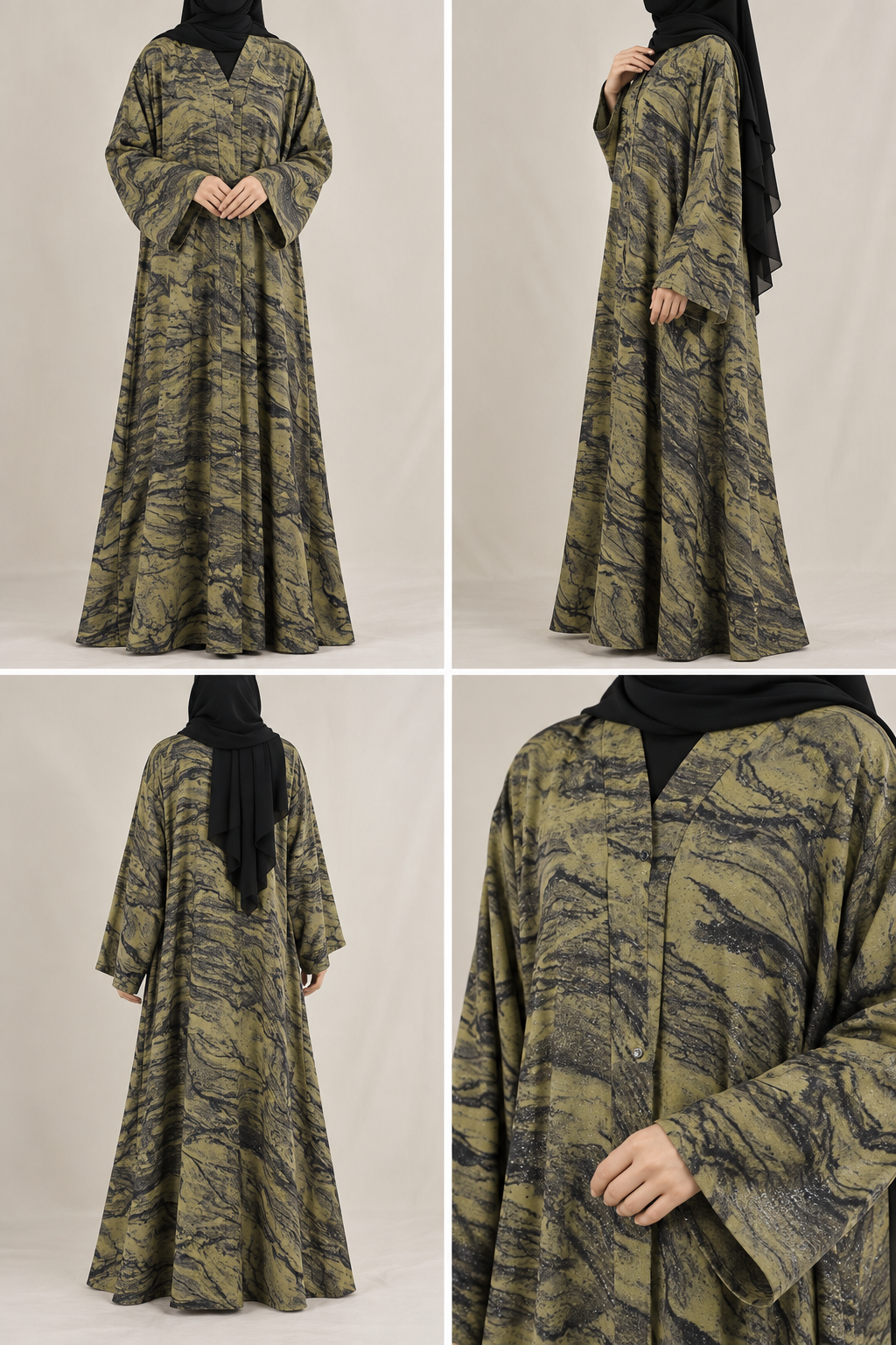 Marble Flow Abaya