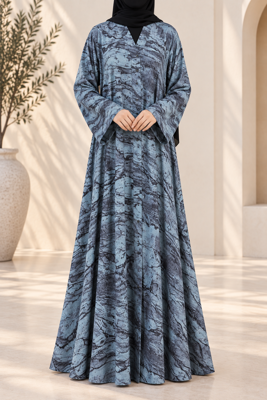 Marble Flow Abaya