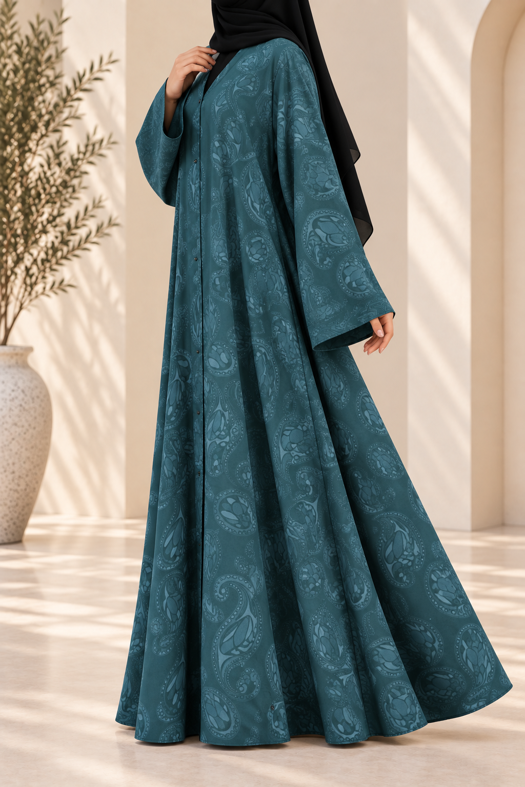 Paisley Drift Abaya