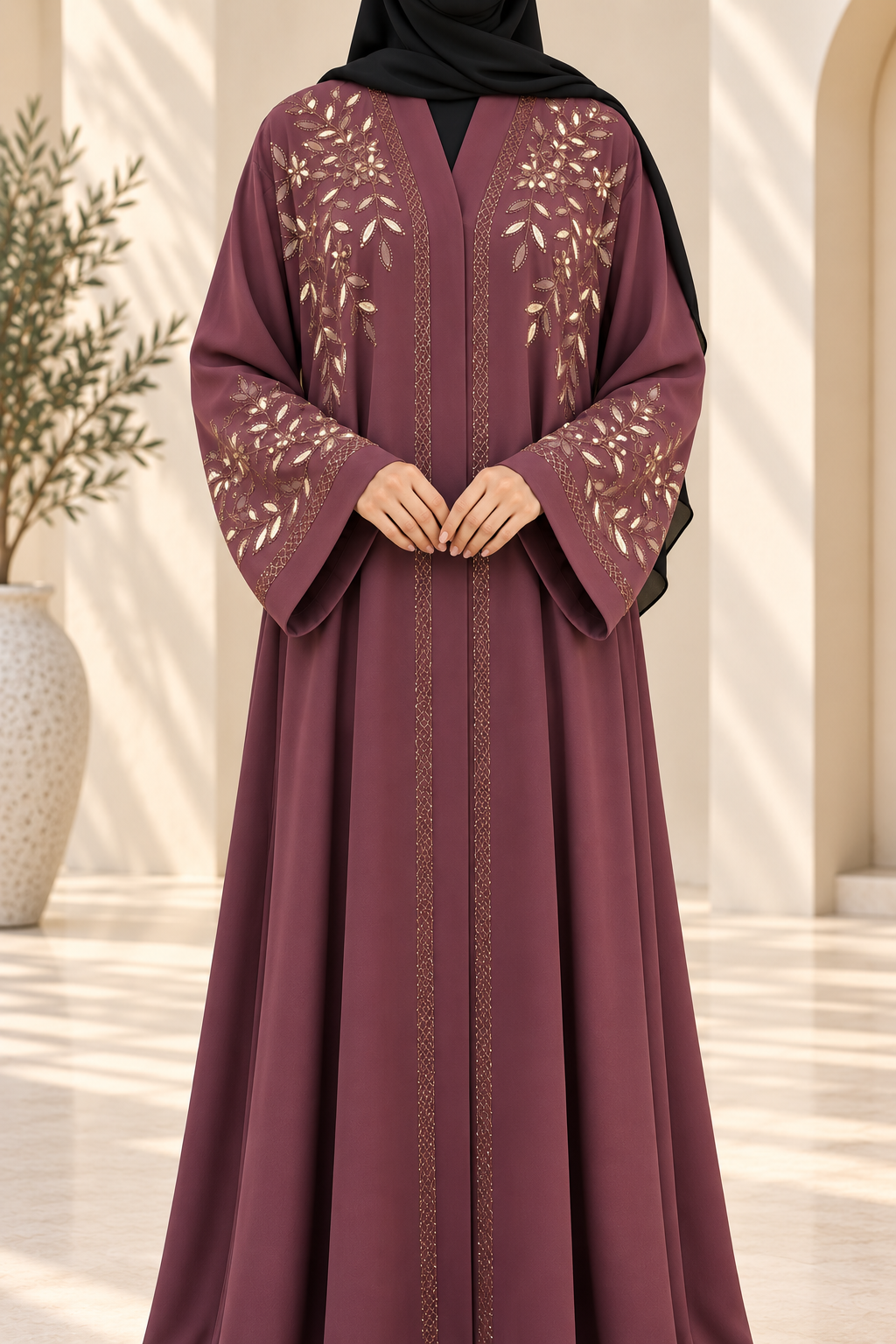 Gilded Leaf Abaya