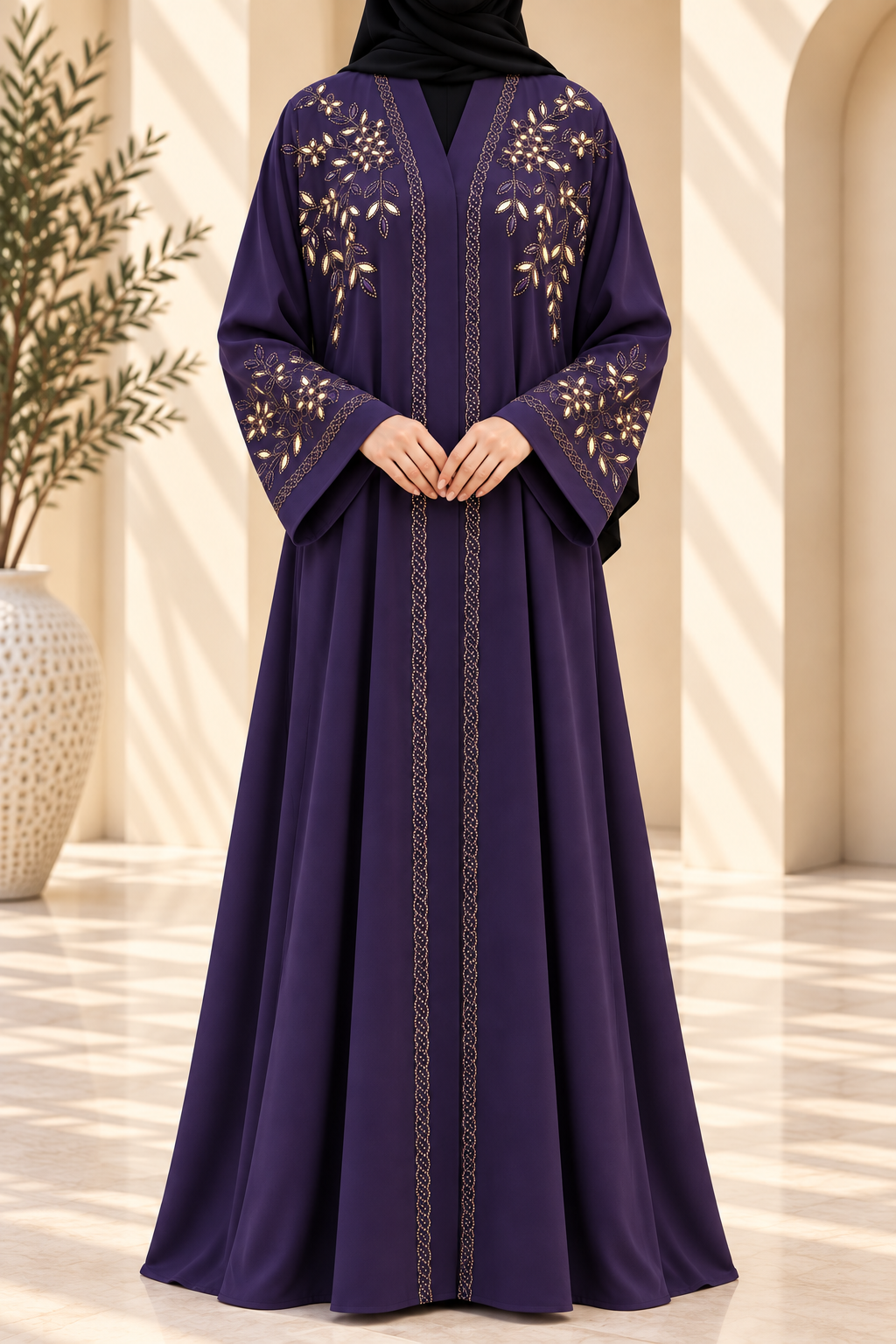 Gilded Leaf Abaya