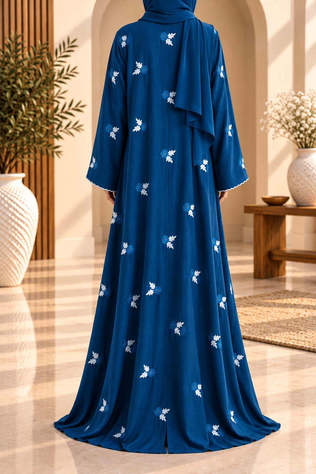 Rosebud Stitch Abaya