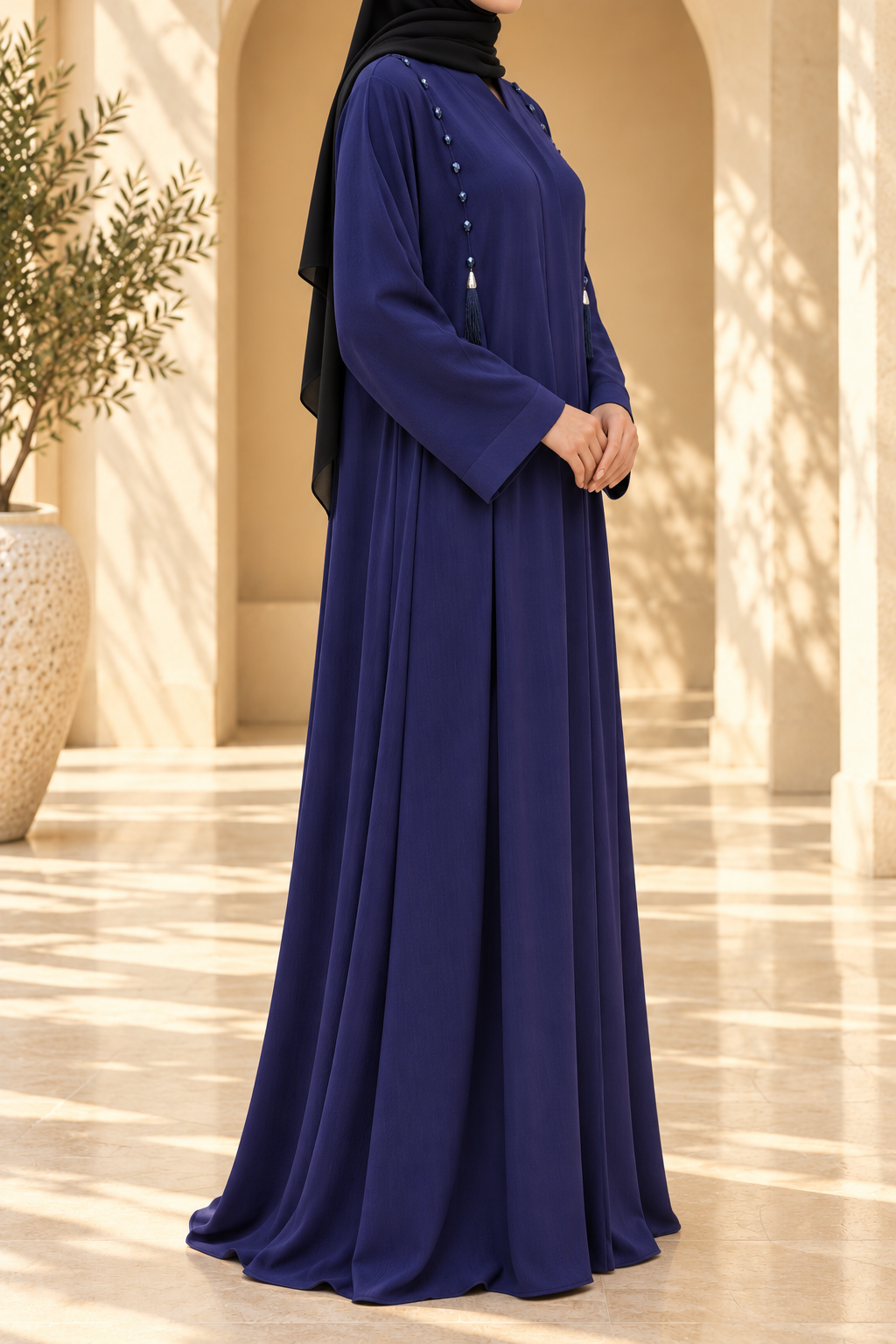 Midnight Tassel Abaya
