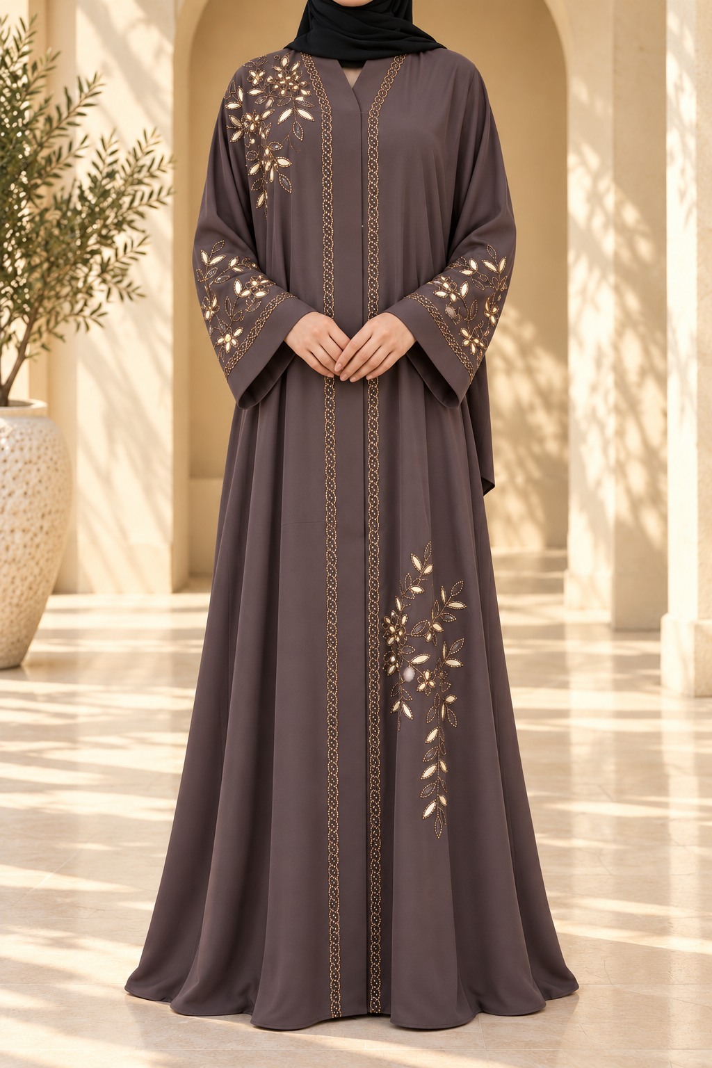 Gilded Leaf Abaya
