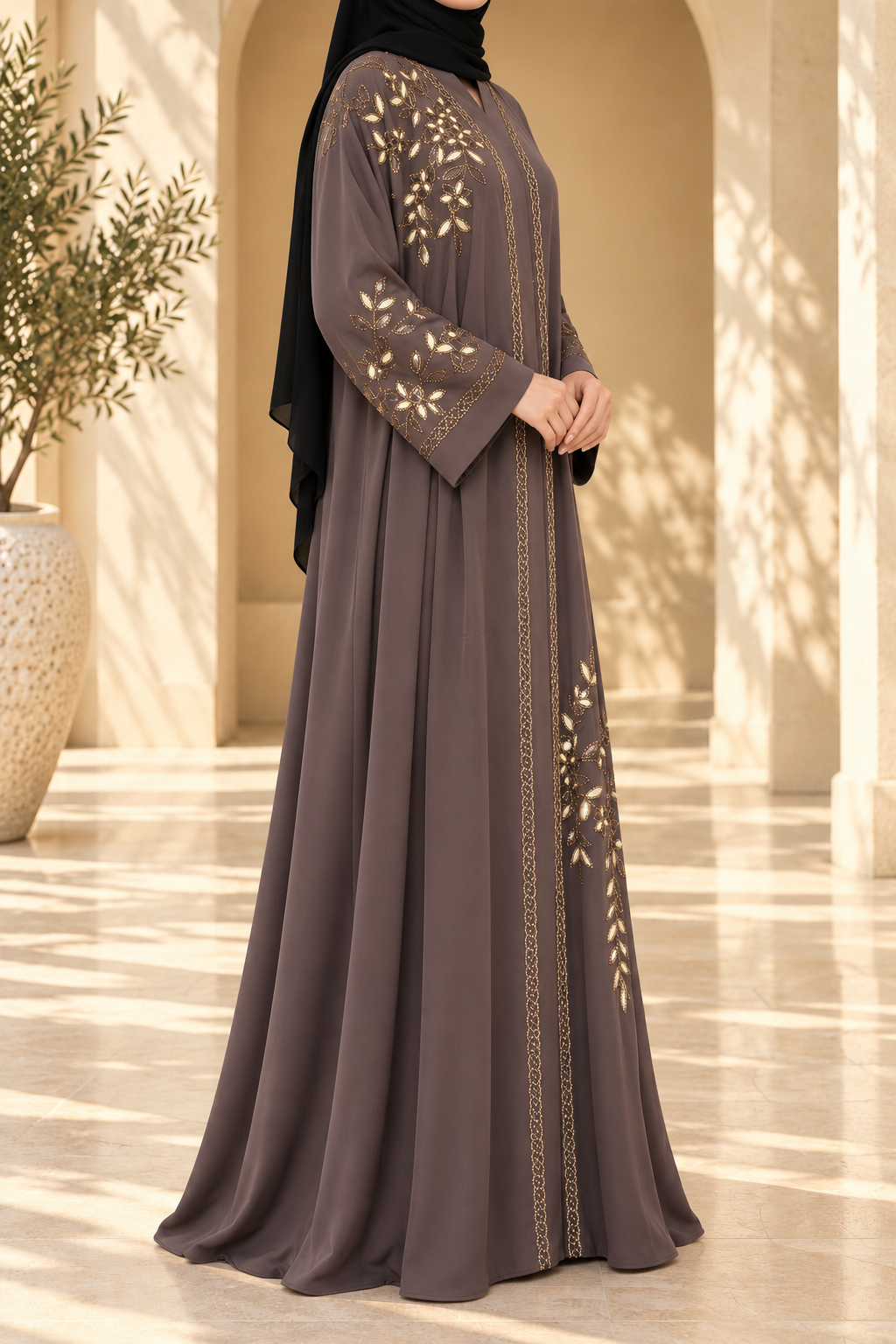 Gilded Leaf Abaya